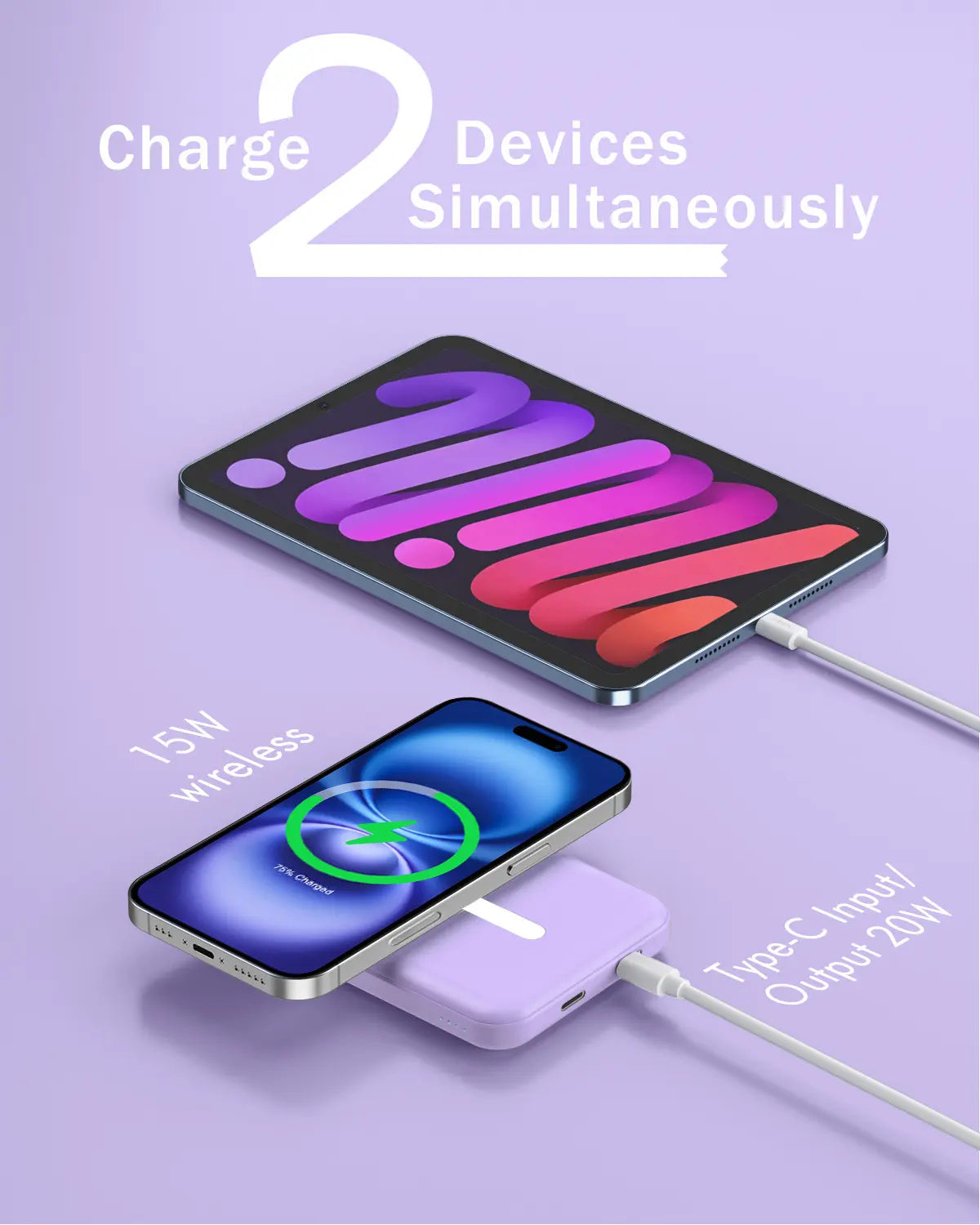 Power Bank Portable Charger Power Bank Power Bank Charger Magnetic Power Bank 5000Mah Magnetic Power Bank Magsafe Wireless Fast Charger for Iphone 12–17 Pro/Pro Max, Compact Portable Battery Pack Lithium Ion Travel Essential Usb Type