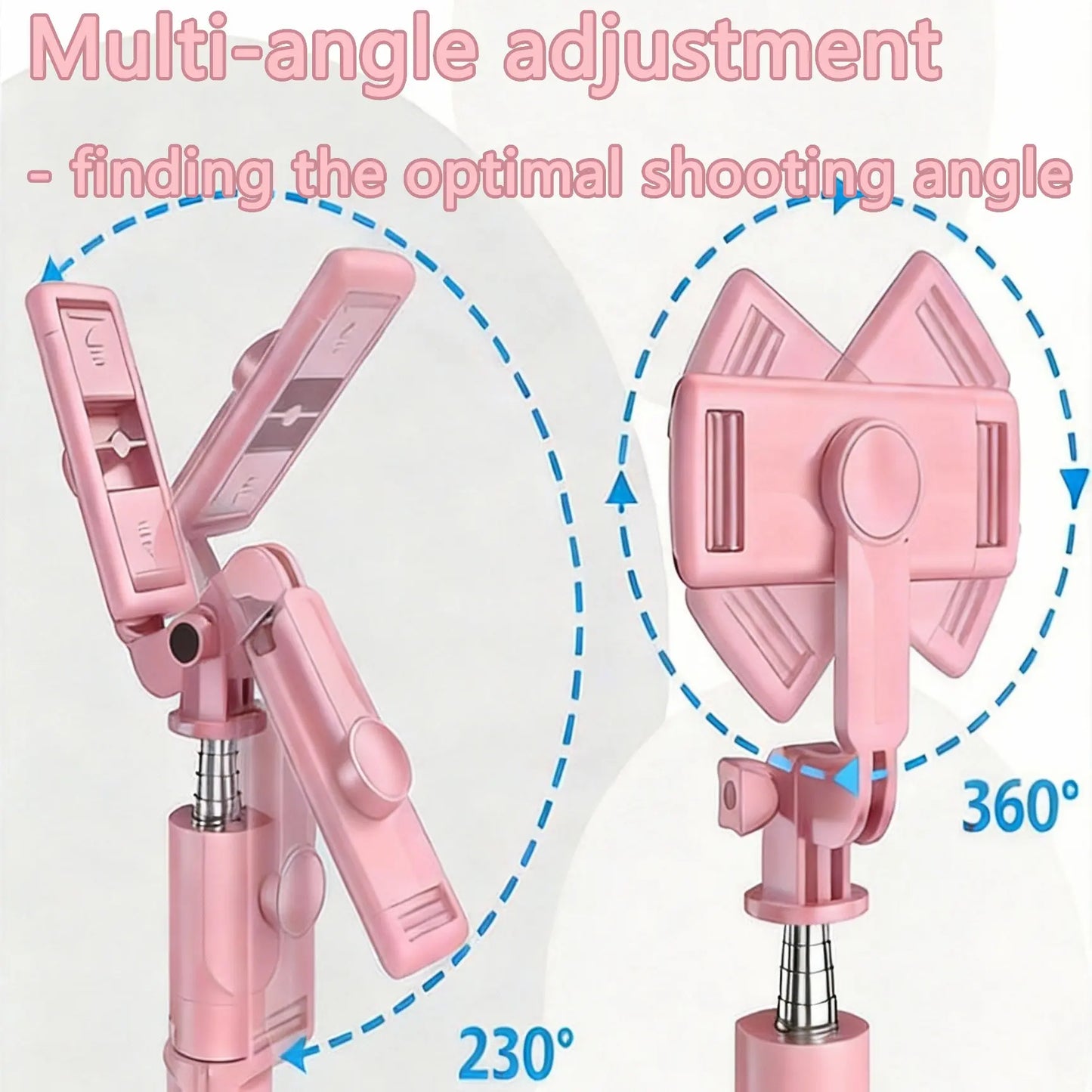 Extendable Phone Selfie Stick with Wireless Remote & 360° Rotating Tripod Stand, Compatible with Iphone, Samsung & Android Smartphones, Selfie Accessories