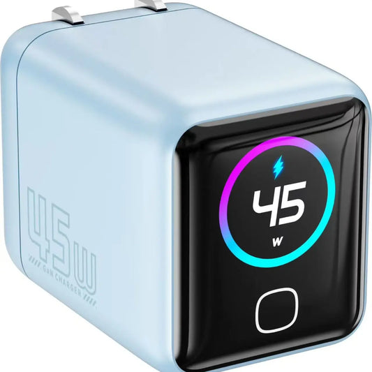 LISEN Neo Charger: Smartphone 45W USB-C Fast Charger Featuring Intelligent Device Recognition. Compact in Size, It Is Equipped with 180° Foldable Prongs and Is Compatible with the Iphone 17/16/15 Series, Macbook, and Apple Watch #Summervibes