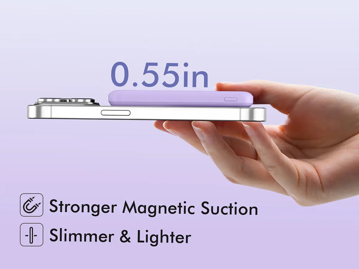 Power Bank Portable Charger Power Bank Power Bank Charger Magnetic Power Bank 5000Mah Magnetic Power Bank Magsafe Wireless Fast Charger for Iphone 12–17 Pro/Pro Max, Compact Portable Battery Pack Lithium Ion Travel Essential Usb Type