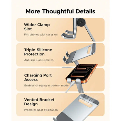 Orico 360 Degree Holder Phone Folding Desktop Foldable Mobile Holder Stand Adjustable Desktop Holder for Smartphone-Ps2