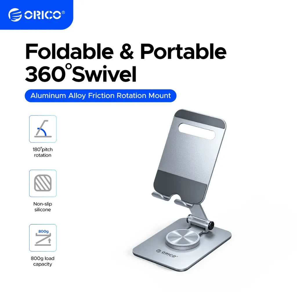 Orico 360 Degree Holder Phone Folding Desktop Foldable Mobile Holder Stand Adjustable Desktop Holder for Smartphone-Ps2