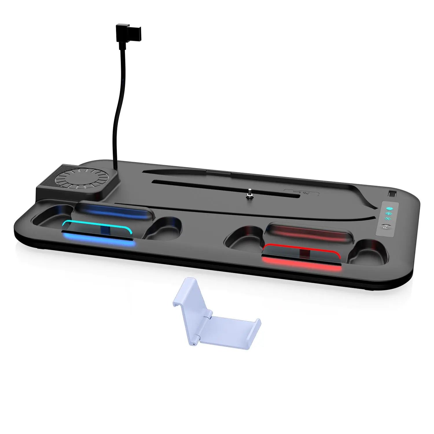 GAMINJA P58 Charging Base Cooling Bracket Compatible with PS5 Console, Vertical Stand Cooling Fan, Multi-Functional Cooling & Charging Station for PS5 Slim Pro All Model Universal #GLOBAL PICKS