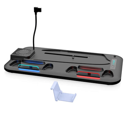 GAMINJA P58 Charging Base Cooling Bracket Compatible with PS5 Console, Vertical Stand Cooling Fan, Multi-Functional Cooling & Charging Station for PS5 Slim Pro All Model Universal #GLOBAL PICKS