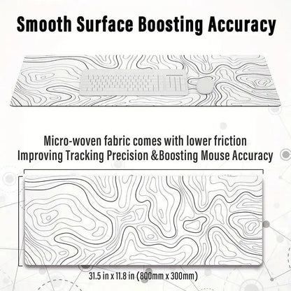 Creative Geometric Pattern Mouse Pad, 1 Count Office Mouse Mat with Stitched Edges & Non-Slip Rubber Base, Desktop Mouse Pad, Office Supplies, PC Accessories, Desk Accessory